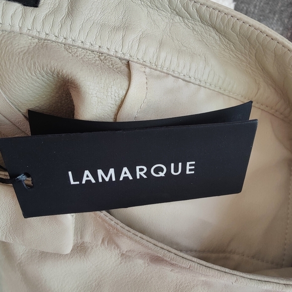 LaMarque Abia Low Waist Leather Maxi Skirt Bone Size Small NWT $545 - Picture 12 of 14